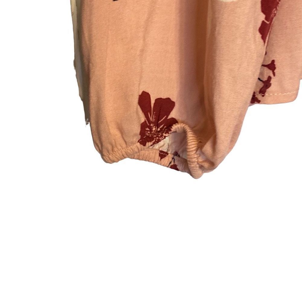 C‎ & C California Pullover Pink Floral Size Small Long Sleeve Blouse - Picture 3 of 11